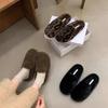 2024 Autumn and Winter New Internet Celebrities Simple and Gentle Imitation Mink Hair Bag Head Half Slippers Plush Slippers Women's Wear