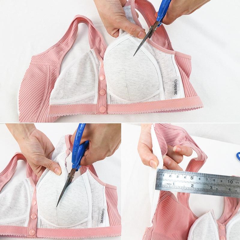 Women's Front Button Underwear Cotton Without Steel Ring Plus Size Bra