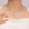 Huitan Sparkling Cubic Zirconia Christmas Tree Snowflake Pendant Necklace for Women Festival Luxury Party Aesthetic Jewelry GiftGood product