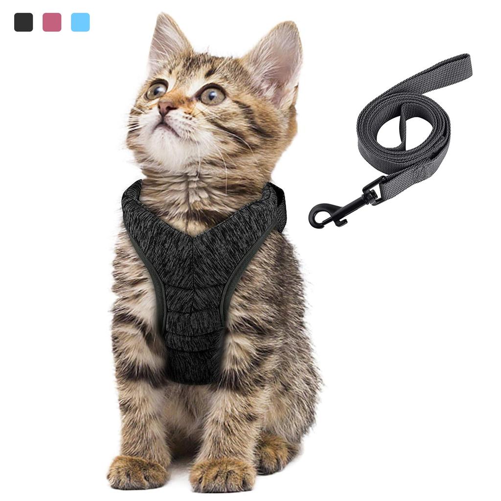 Adjustable Anti-Escape Small Pet Belt Kitten Harness Light Breathable Soft Pet Vest Wiring Harness Traction Belt Kitten Walking
