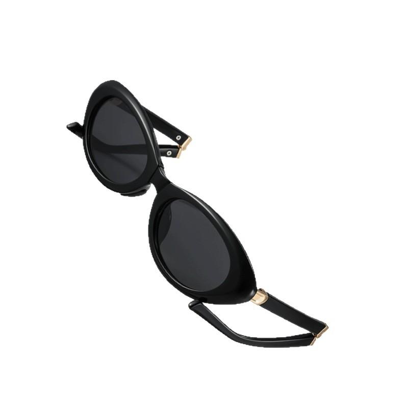 New Fashionable Trendy Foldable Cat-Eye Sunglasses s104Metal tr Hinged silicone nose pad sunglasses for women