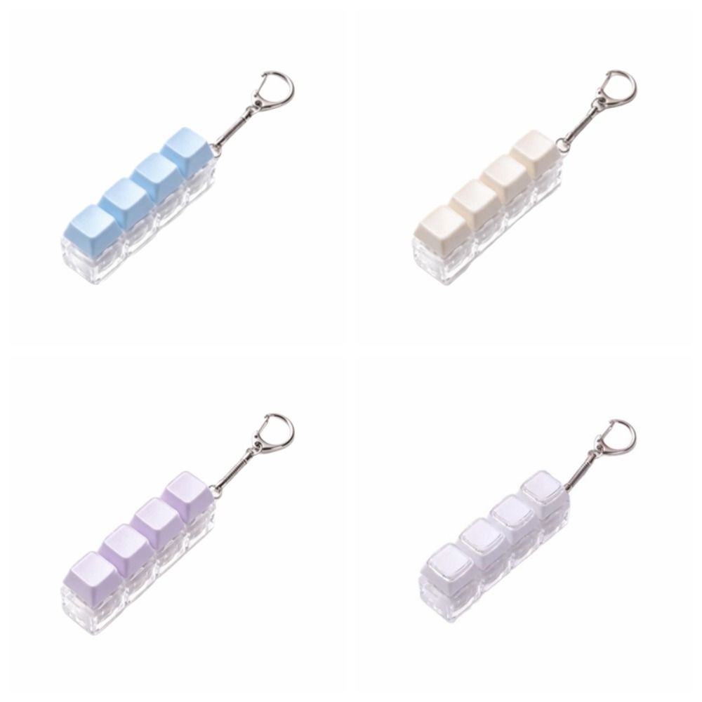 Bag Charms Keyboard Fidget Keychain 4 Keys Button Fidget Clicker Toy Keycap Keychain  Gifts