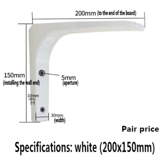 2 шт./лот настенная плавающая полка с распоркой, декоративные кронштейны для полок, 75-400 мм L-образный металлический угловой кронштейн для полки