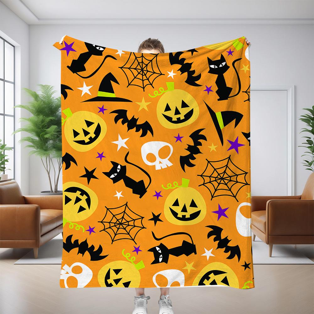 Halloween decorations Printed Blanket for Sofa Bed Travel Camping Living Room Office Conditioning Blanket for All Seasons Gifts