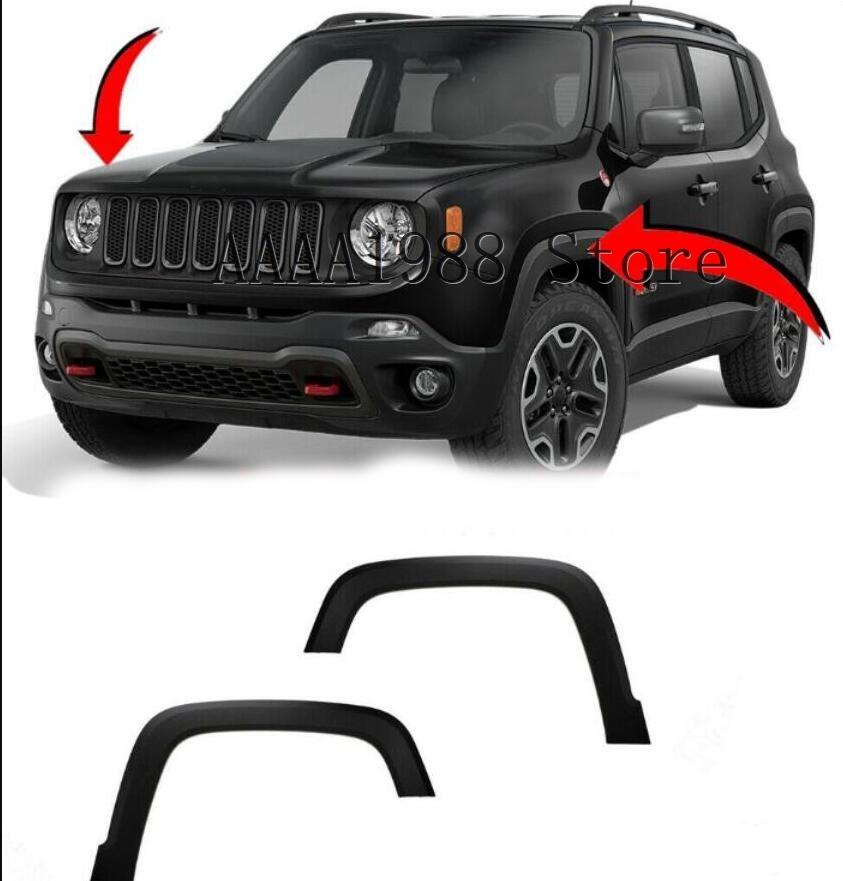 2015 -2021 For Jeep Renegade Car Wheel Eyebrow Trim Rubbing Bumper strip Decorative stickers Car Stylings 1pcs wq1