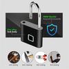 Waterproof and Rust-proof Outdoor Smart Fingerprint Padlock for Secure Door and Cabinet Locking. Anti-theft Electronic Lock with Password Protection