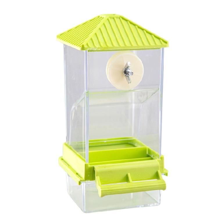 Пластиковая кормушка для попугаев, прозрачная клетка для птиц, диспенсер для еды, контейнер-коробка для мелких птиц с функцией предотвращения засорения