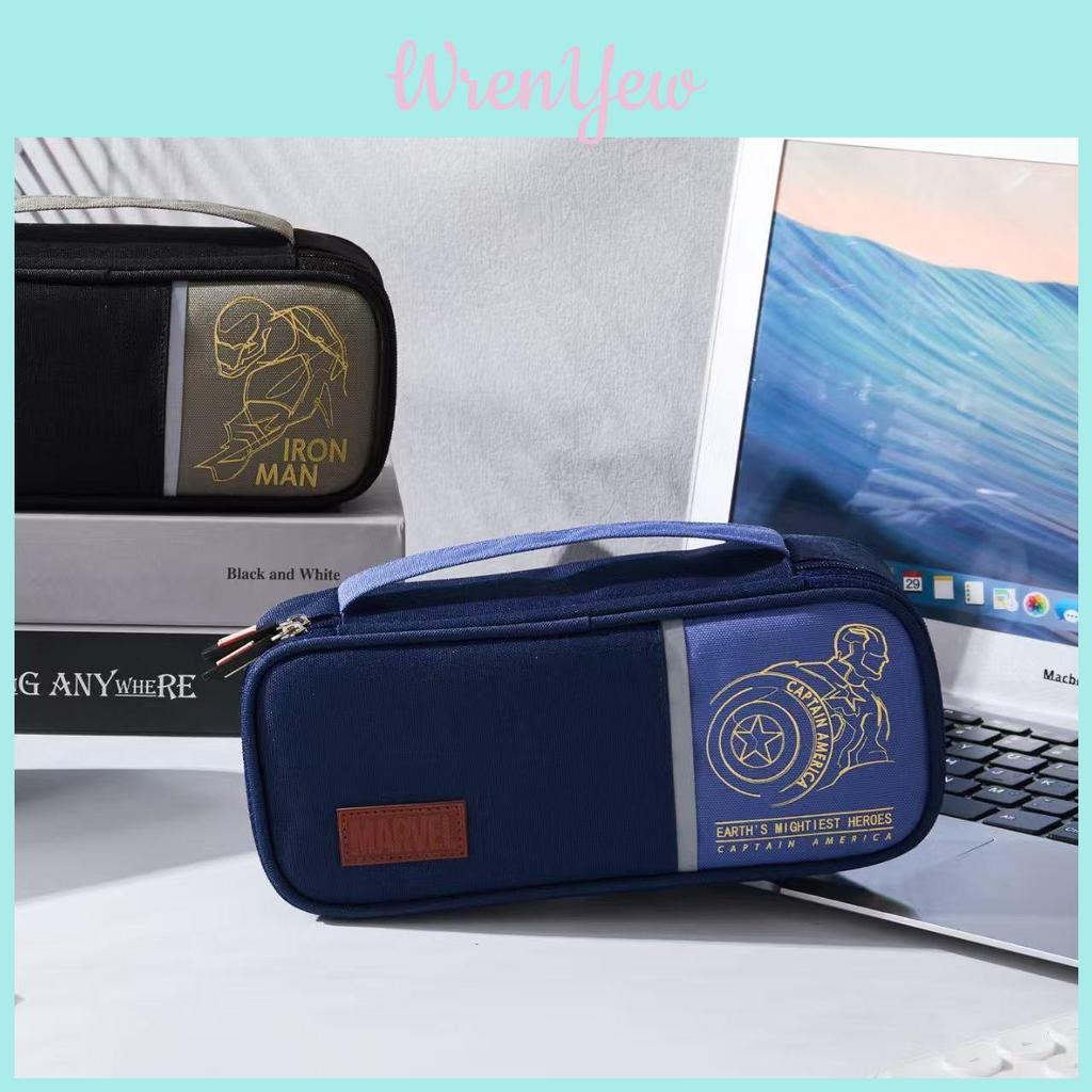 Iron Man Flip Top Storage Bag With Large Capacity For Elementary School
