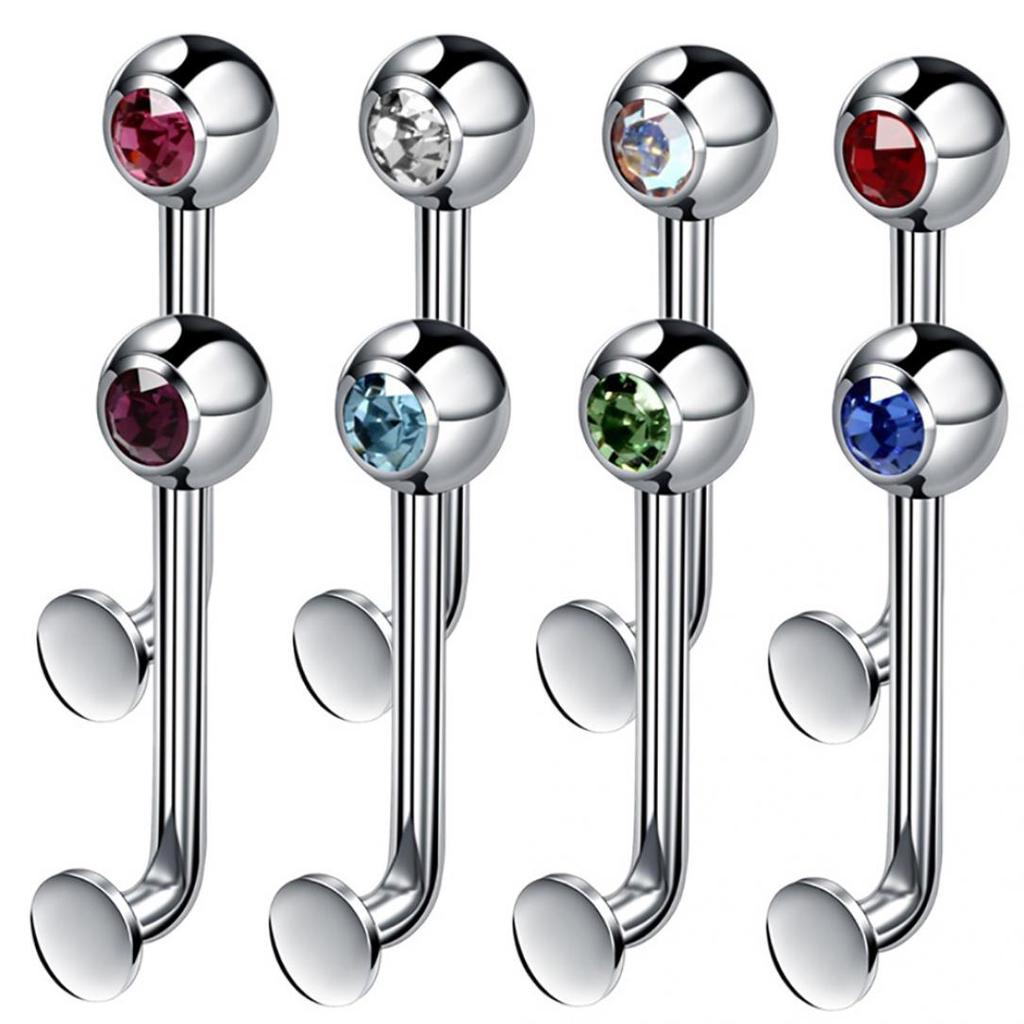 1Pc Stainless Steel Fashion Vertical Barbell Ring Genital Body Piercing Jewelry Gift