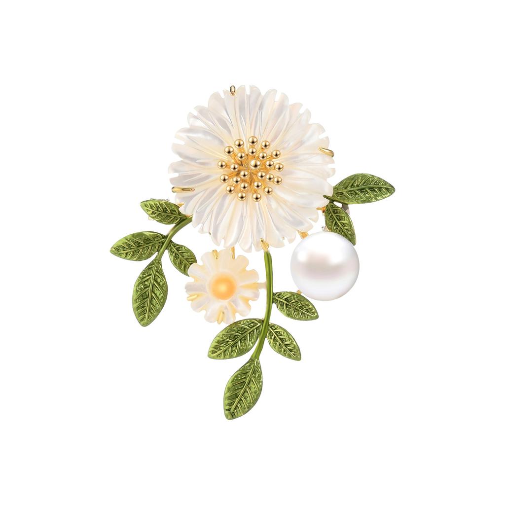 Daisy Brooch, High-End Fritillary Tide Personalized Women'S Pin, Elegant Clothes Accessories, Neckline Decorative Neckpin