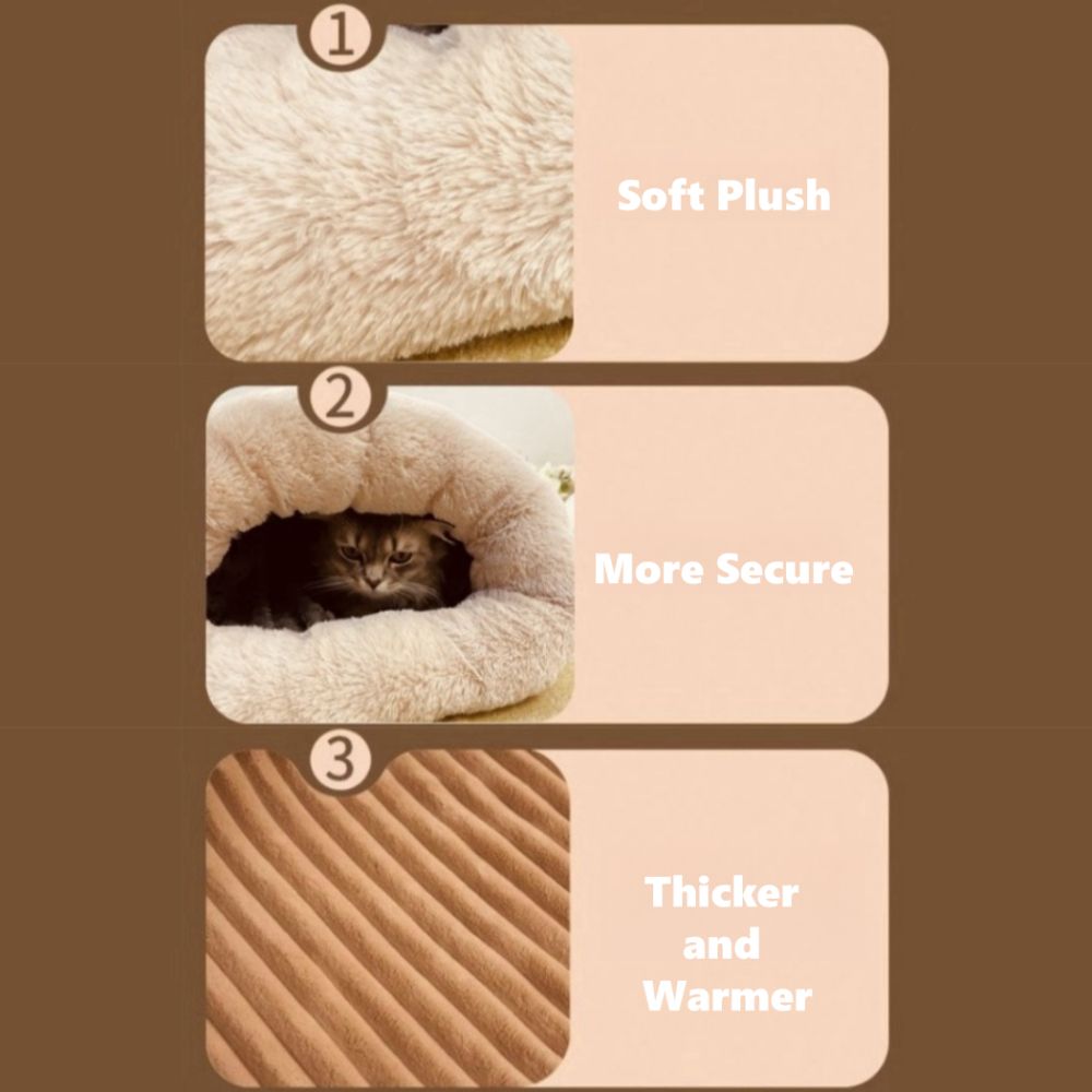Comfortable Cat Sleeping Bag Soft Warm Closed Pet House New Tunnel Cat Nest for Puppy Kitten