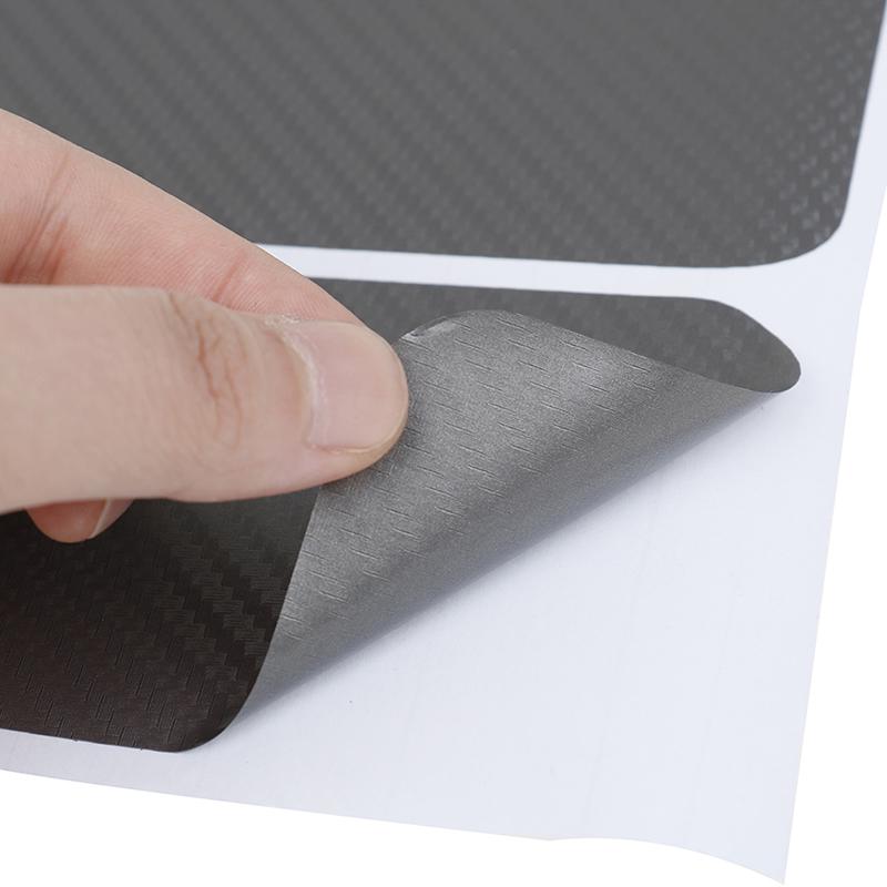 4 шт. серого цвета автомобильный порог порога царапины Приветственная педаль защиты углеродного волокна наклейка