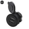 Car USB Power Outlet 4.2A Car Charger Dual Socket Adapter Motorcycle USB Charger Cigarette Socket For Motorcycle Car 12V