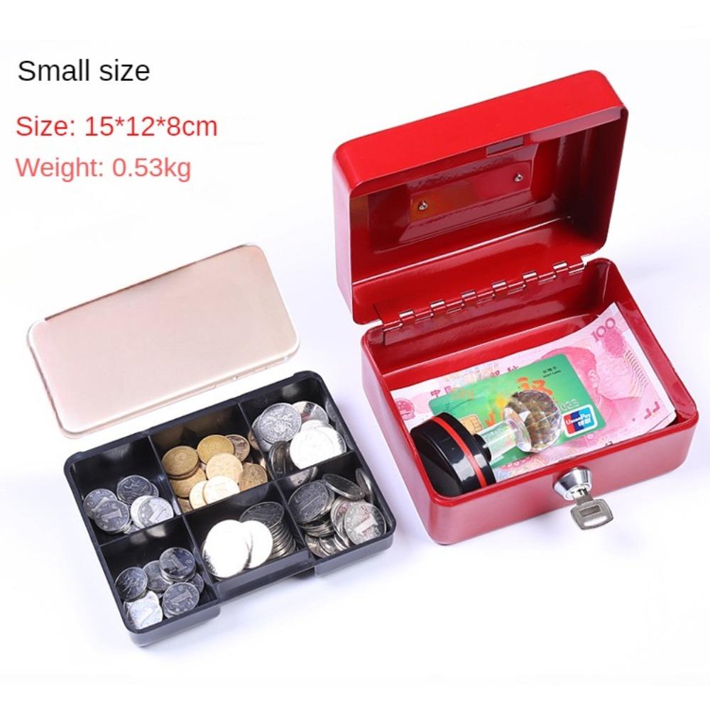 Утолщенная металлическая копилка, креативная копилка, копилка для ключей, копилка с паролем, переносная копилка, запираемый кассовый ящик, небольшая сортировочная коробка