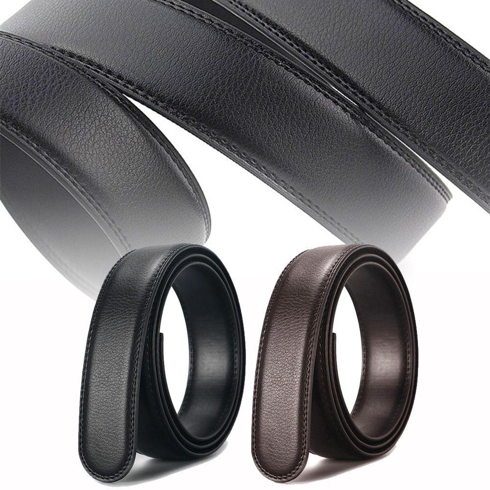 Запасной ремень без пряжки, большой размер, автоматическая пряжка, прочный кожаный ремень