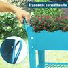 Raised Planter Box Beds with Wheels Legs Elevated Garden Bed for Indoor Outdoor Large Metal Mobile Planter Box with Bottom Shel