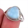 Кольцо в подарок из стерлингового серебра 925 пробы с драгоценным камнем ларимаром Natural Republic S.9 E4a69