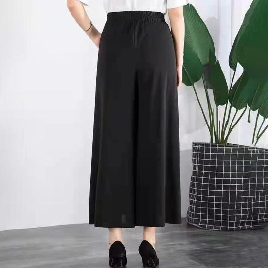 Женские брюки-костюмы, эластичные, с высокой талией, широкие, длинные брюки с карманами, однотонные, повседневные брюки для повседневной носки