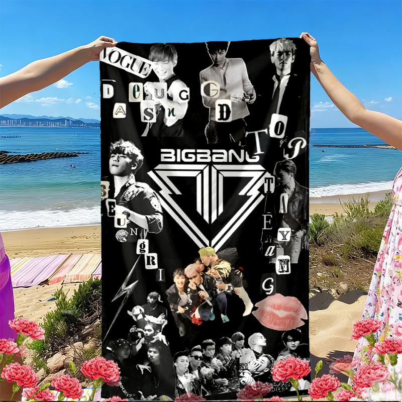 BIGBANG Print Beach Towel, Versatile Lightweight Absorbent Beach Towel for Pool Surf Yoga Bathroom, Perfect Birthday Holiday Gift