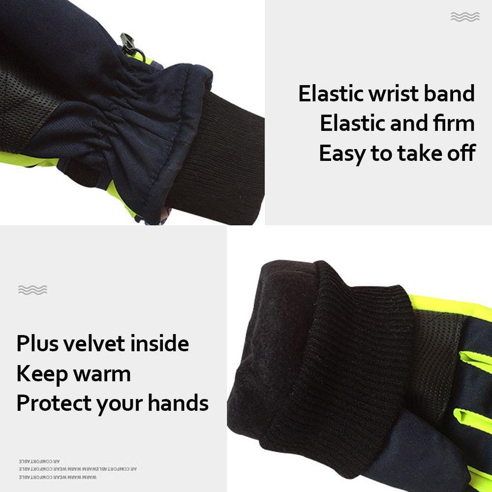 Children Cartoon Full Finger Windproof Ski Mittens Skiing Gloves Snowboarding Skiing Accessories