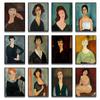 Classical Famous Amedeo Modigliani Canvas Paintings Vintage Women Posters and Print Wall Art Pictures for Living Home Decoration No Frame