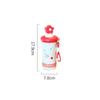 New Flower Insulated Cup Stainless Steel with Straw Thermal Water Bottle with Lanyard Vacuum Sippy Mug Gifts