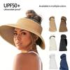 Open Top Women's Sun Hat Bohemian Style Straw Hat New Sun Visor Hat  Outdoor & Travel