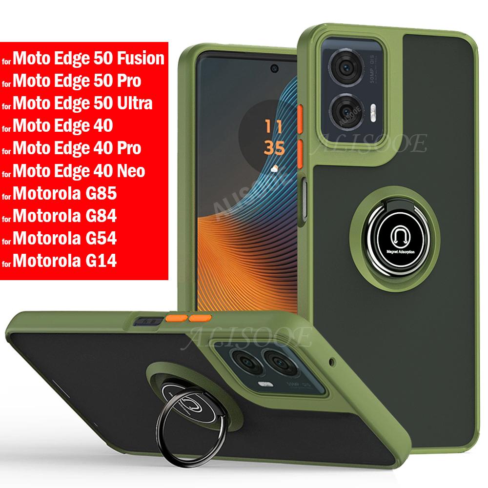 Чехол funda для Motorola Edge 50 Fusion 40 Pro 30 Ultra Neo G85 G84 G54 G14 G24 G34 Чехол с кольцом-подставкой Capa для Moto G53 G23 G13 Обложка