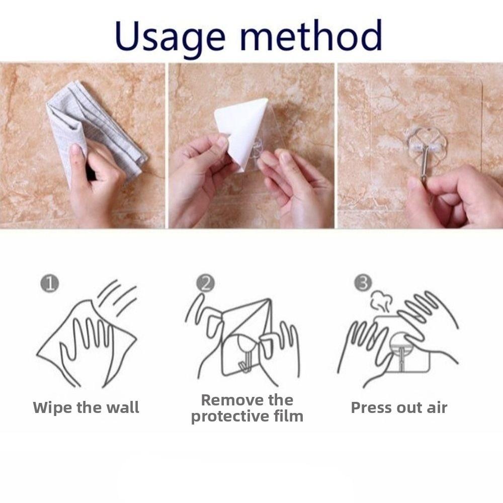 1/5/10Pcs Set Kitchen Bathroom Wall Hanger Sucker Sticky Non Trace Hooks