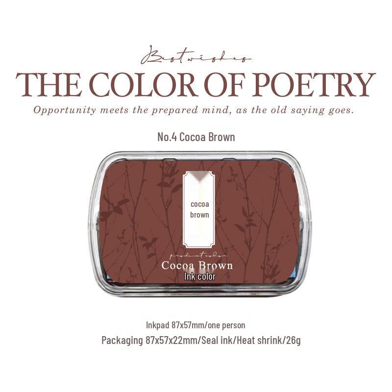 Подушечка для штемпельной краски серии Yanji Poetry Color, Разные цвета, 1 шт.