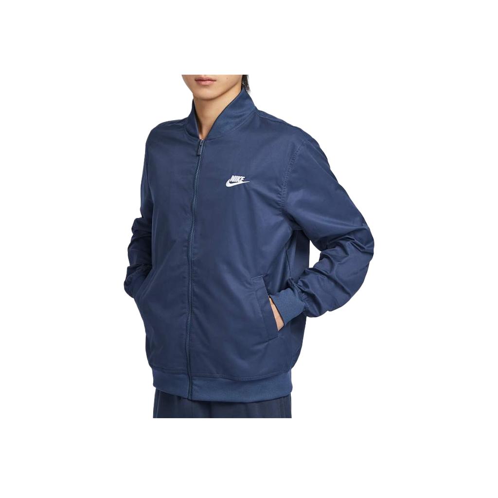 Nike Sports Lifestyle Series Logo Letter Versatile Stand Collar Zipper Long Sleeve Jacket Men Jacket Blue DM6822-410