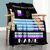 Periodic Table Customize Text Blanket Multi-purpose Personalized Blanket Durable Comfort Suitable for Chair Livingroom Office Chair Living Room