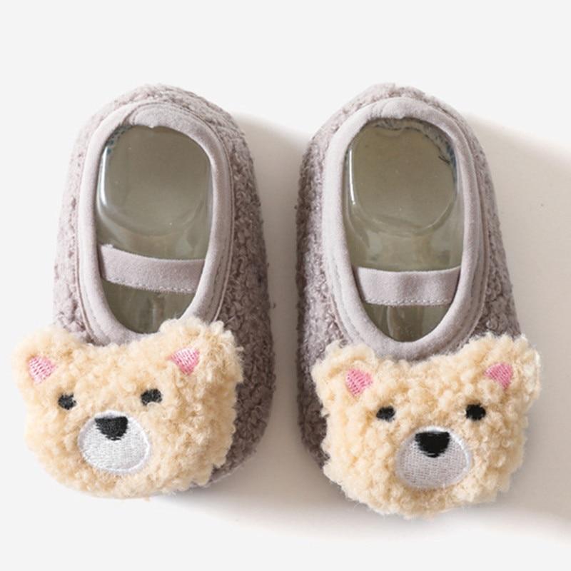 Boys Girls Winter Warm Sneakers Anti-slip Socks Baby Floor Socks First Walker Non-slip Toddler