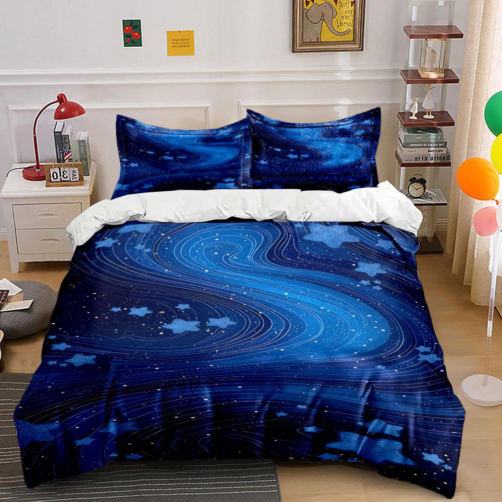 Golden starscape dream. Bedding sets Duvet covers Pillowcases(1* Duvet Cover 2* Pillowcases without duvet insert)