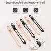10pcs Silicone Cable Ties Self-Locking Cable Holder Colorful Flexible Cable Winder Wire Organizer For TV Charging Cable Storage