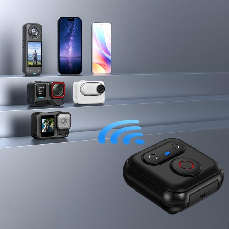 Портативные Bluetooth-совместимые Пульты Дистанционного Управления для Экшн-Камер Удобный Хват Простое Управление во Время Занятий Спортом и Путешествий