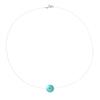 Necklace - - AAA+ Freshwater Cultured Pearl - 9-10 Mm - Turquoise Blue - 925 Silver