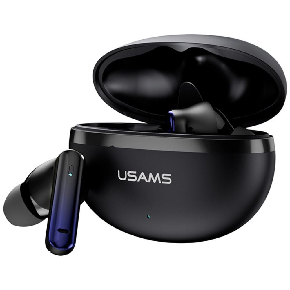 USAMS Echo E02 TWS ANC+ENC Wireless Bluetooth Headphones Black