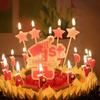 4 PCS/Set Candle Heart/Star Stick Design Birthday Cake Candle Party Holiday Home Decoration