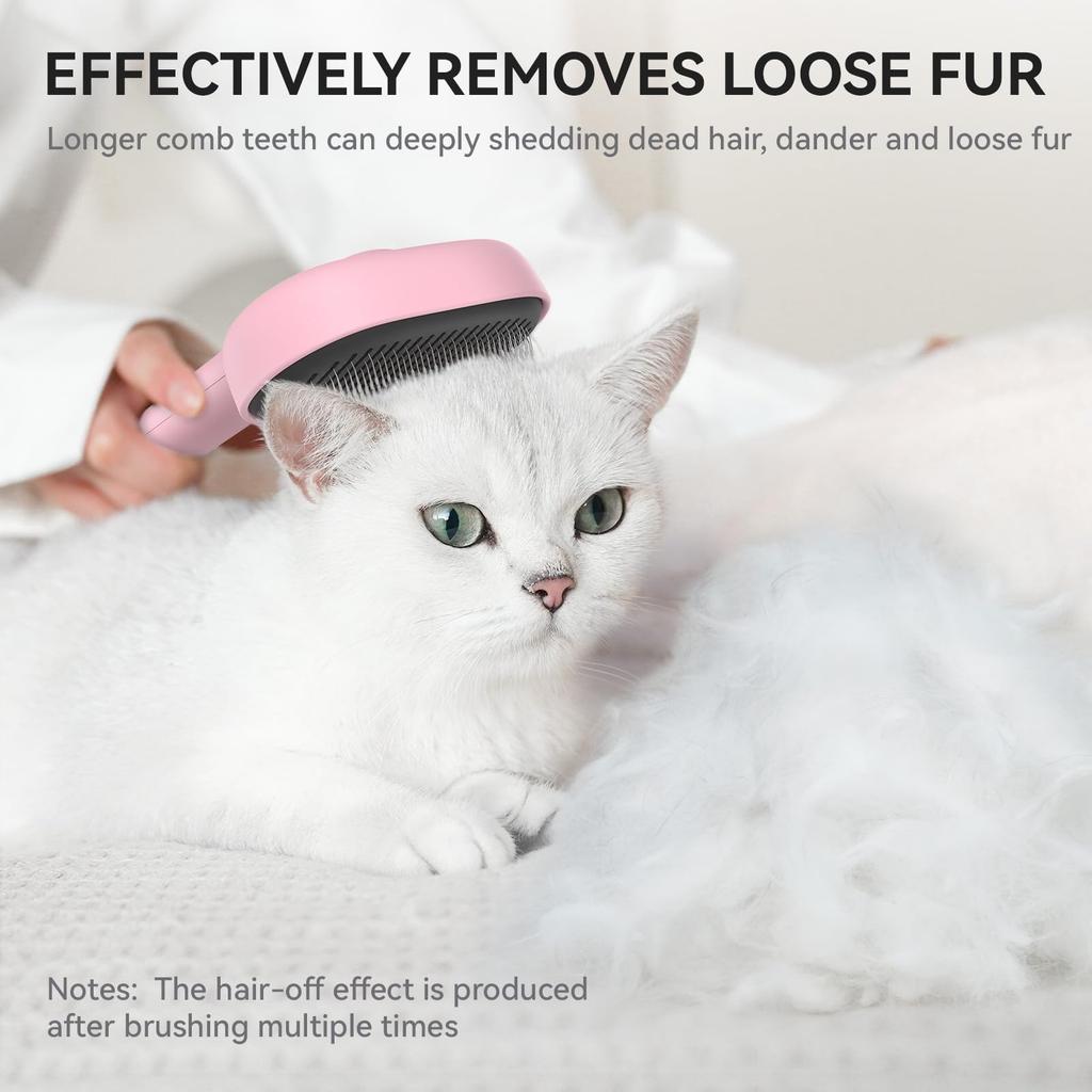 Aumuca Cat Brush Push Healing Brush Slicker Brush для длинношерстных и короткошерстных кошек. Устраняет выпадение шерсти одним массажем. Легко удаляет шерсть, выталкивая ее.