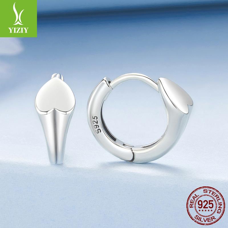 Metal Love Ear Buckle Women, Simple And Romantic S925 Sterling Silver Versatile Earrings Earrings