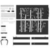 Garden Gate Black 110 x 105 cm Powder Coated Steel