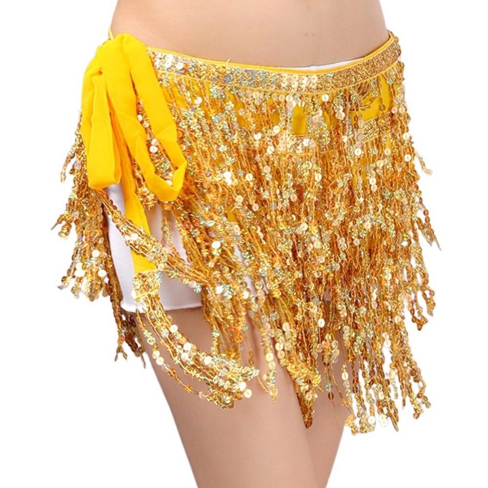 Sequins Dance Belt High Waist Waist Chain Fashion Hip Scarf  Women