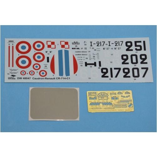 Drawnings 1/48 Free Polish Air Force Caudron Renault CR.714C1 Early Model Plastic Model DWS48047