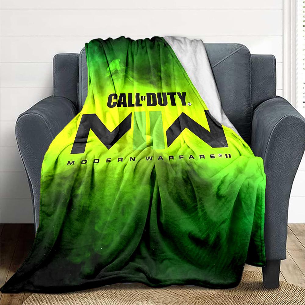 1 шт. Плед Call of Duty, мягкий, удобный, с цифровой печатью, всесезонный, многоцелевой, вязаный, для кровати, офиса, дивана, домашний декор
