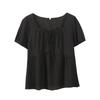 Large size women's sweet doll shirt summer new French temperament square neck bubble sleeve shirt 240361