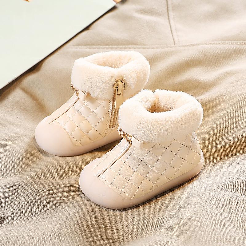 Botas Para Niña Baby Snow Boots Winter New Boy Cotton Boots Warm Walking Shoes Girl Ankle Boot Cute Padded Boot Child Shoe Botas