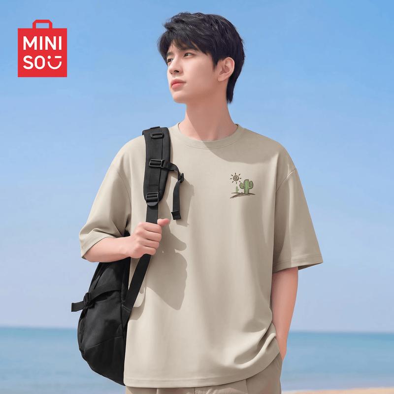 MINISO Мужская футболка с коротким рукавом из ледяного шелка