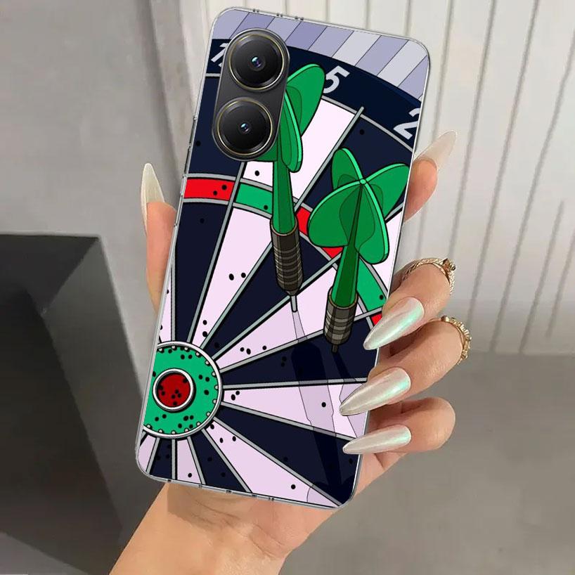 Darts Aesthetics Wire Target Phone Case for Xiaomi Poco X5 X6 X7 Pro F7 Ultra M7 Redmi 15 15C 13 13C 12 12C 10 10A 10C 9 9A 9C 9