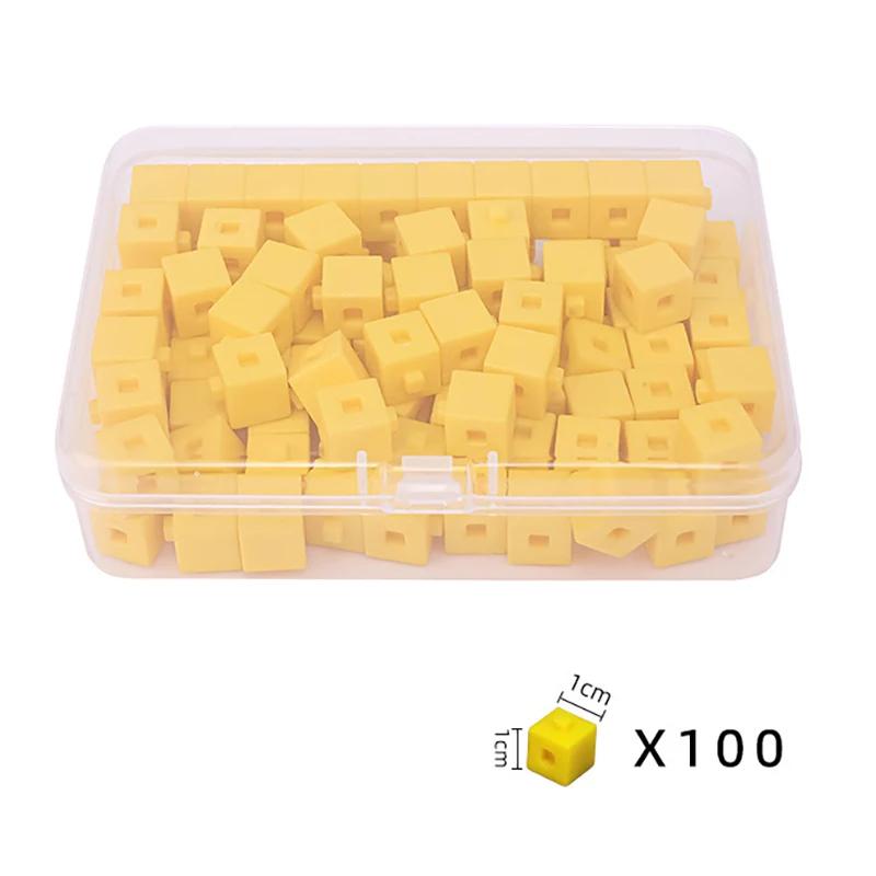Linking Cubes Montessori Math Toys Number Blocks Learning Decimal Counter Teaching Aids Sensory Educational Toy for Children